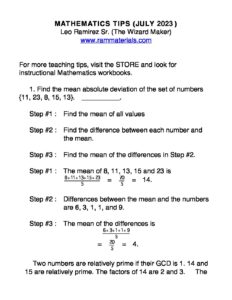 Ram Maths Guide.pdf MATHEMATICS-JULY-2023 | Ram Materials